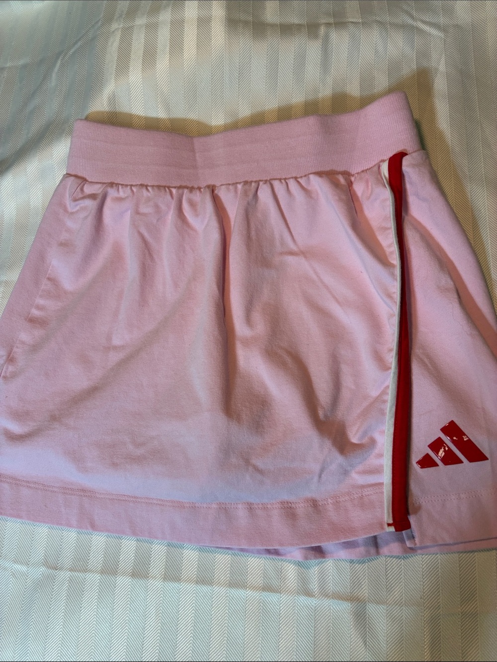 adidas Pink Athletic Skort with Red Trim XS